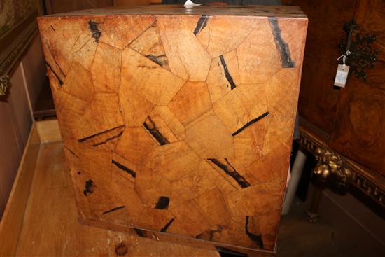 A Japanese parquetry chest/cabinet W.54cm